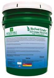 Renewable Lubricants - 35 Lb Pail Biobased Extreme Pressure Grease - White, Extreme Pressure, Food Grade & High Temperature, 590°F Max Temp, NLGIG 2, - Caliber Tooling