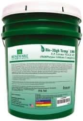 Renewable Lubricants - 35 Lb Pail Biobased Extreme Pressure Grease - Green, Extreme Pressure & High Temperature, 285°F Max Temp, NLGIG 2, - Caliber Tooling