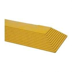 Wearwell - 39" Long x 3" Wide x 5/8" Thick, Anti-Fatigue Modular Matting Ramp Edge - Female, Yellow, For Dry & Wet Areas, Series 572 - Caliber Tooling