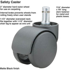 Master Caster - Cushions, Casters & Chair Accessories Type: Caster Set For Use With: Office and Home Furniture - Caliber Tooling