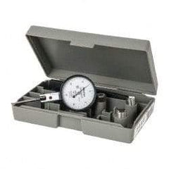 Mitutoyo - 0.03 Inch Range, 0.0005 Inch Dial Graduation, Horizontal Dial Test Indicator - 1.5748 Inch White Dial, 0-15-0 Dial Reading, Accurate to 0.0005 Inch - Caliber Tooling