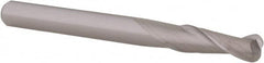 Accupro - 3/16", 2 Flute, Single End, Solid Carbide, 0.06" Corner Radius End Mill - 2" OAL, 30° Helix, Right Hand Flute, 5/8" LOC, Right Hand Cut - Caliber Tooling