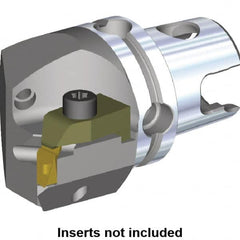 Kennametal - NU3R Insert, 50mm Head Length, Modular Grooving Cutting Unit Head - Left Hand Cut, System Size KM50, Through Coolant, Series Top Notch - Caliber Tooling