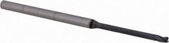 Accupro - 5/64", 3 Flute, Single End, Solid Carbide, 0.015" Corner Radius End Mill - 2-1/2" OAL, 30° Helix, Right Hand Flute, 0.117" LOC, Right Hand Cut, 0.94" Extended Reach - Caliber Tooling