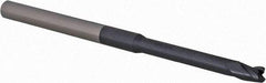 Accupro - 5/32", 3 Flute, Single End, Solid Carbide, 0.015" Corner Radius End Mill - 3" OAL, 30° Helix, Right Hand Flute, 0.234" LOC, Right Hand Cut, 1-1/4" Extended Reach - Caliber Tooling