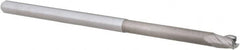 Accupro - 1/8", 3 Flute, Single End, Solid Carbide, 0.01" Corner Radius End Mill - 2-1/2" OAL, 30° Helix, Right Hand Flute, 3/16" LOC, Right Hand Cut, 1" Extended Reach - Caliber Tooling