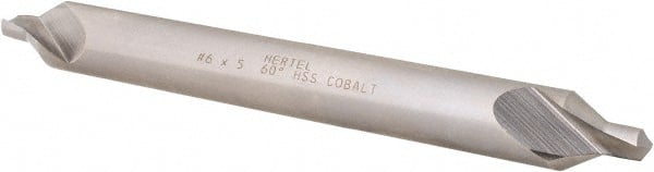 Hertel - #6 Plain Cut 60° Incl Angle Cobalt Combo Drill & Countersink - Caliber Tooling