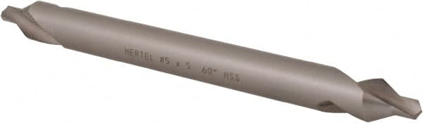 Hertel - #5 Plain Cut 60° Incl Angle High Speed Steel Combo Drill & Countersink - Caliber Tooling