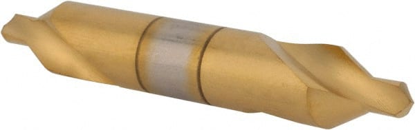 Hertel - #5 Plain Cut 60° Incl Angle High Speed Steel Combo Drill & Countersink - Caliber Tooling