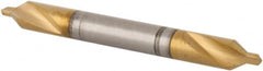 Hertel - #1/0 Plain Cut 60° Incl Angle High Speed Steel Combo Drill & Countersink - Caliber Tooling