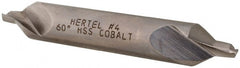 Hertel - #4 Plain Cut 60° Incl Angle Cobalt Combo Drill & Countersink - Caliber Tooling