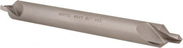 Hertel - #6 Plain Cut 82° Incl Angle High Speed Steel Combo Drill & Countersink - Caliber Tooling