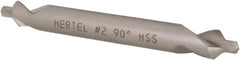 Hertel - #2 Plain Cut 90° Incl Angle High Speed Steel Combo Drill & Countersink - Caliber Tooling