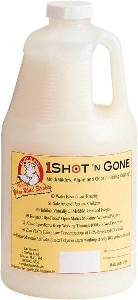 Bare Ground Solutions - Half Gallon of 1 Shot Mold Inhibiting Coating - Moisture activated mold/mildew, algae, fungus prevention coating  It has zero VOC's and uses a low concentration of EPA registered chemicals. - Caliber Tooling