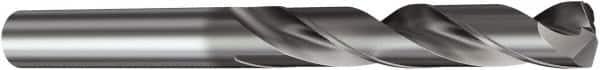 Sandvik Coromant - 7.3mm 140° Spiral Flute Solid Carbide Screw Machine Drill Bit - TiAlN Finish, Right Hand Cut, 1.6142" Flute Length, 3.1102" OAL, Split Point, Straight Shank - Caliber Tooling