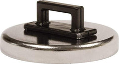 Mag-Mate - 14 Lb Max Pull Force, 3/16" Overall Height, 1.24" Diam, Ceramic Cup Magnet - Clamp Style, 3/8" Clamp Opening, Chrome Plated - Caliber Tooling