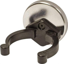 Mag-Mate - 38 Lb Max Pull Force, 5/16" Overall Height, 2.03" Diam, Ceramic Cup Magnet - Clamp Style, 2-1/8" Clamp Opening, Chrome Plated - Caliber Tooling