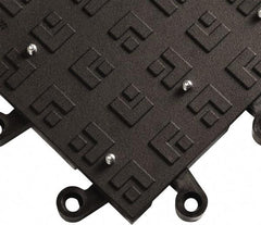 Wearwell - 18" Long x 18" Wide x 7/8" Thick, Anti-Fatigue Modular Matting Solid Grid - Male & Female, 4 Interlocking Sides, Black, For Dry Areas, Series 554 - Caliber Tooling