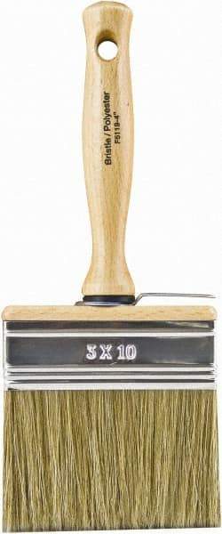 Wooster Brush - 5-1/2" Flat Hog Wall Brush - 3-1/4" Bristle Length, 5.44" Wood Threaded Wood Handle - Caliber Tooling