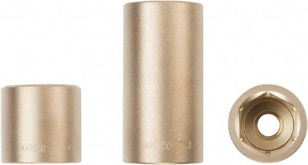 Ampco - 3/4" Drive, Standard Hand Socket - 6 Points, 1-7/8" OAL, Aluminum Bronze - Caliber Tooling