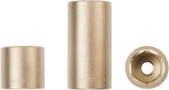 Ampco - 3/4" Drive, Standard Hand Socket - 6 Points, 2-7/8" OAL, Aluminum Bronze - Caliber Tooling