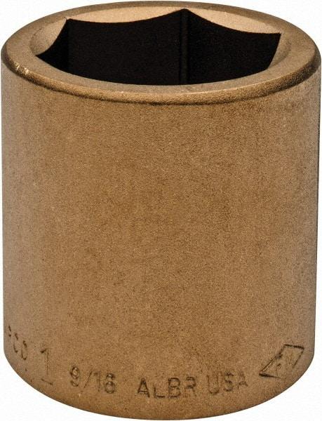 Ampco - 1-9/16", 3/4" Drive, Standard Hand Socket - 6 Points, 2-1/4" OAL, Aluminum Bronze - Caliber Tooling