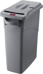 Rubbermaid - 15-7/8 Gal Gray Rectangle Confidential Document Container - Plastic, 24.88" High x 23.13" Long x 11" Wide - Caliber Tooling