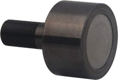 Accurate Bushing - 100mm Roller Diam x 52mm Width, 30mm Stud Diam x 80mm Length, Plain Stud Load Runner - Carbon Steel, 50mm Thread Length, M30 x 3.5 Thread, 132mm OAL, 63,600 N Dynamic Cap, 89,000 N Static Cap - Caliber Tooling