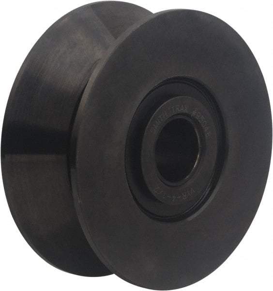 Accurate Bushing - 55mm Bore, 190mm Roller Diam x 70mm Width, Carbon Steel V-Grooved Yoke Roller - 159,200 N Dynamic Load Capacity, 73mm Overall Width - Caliber Tooling