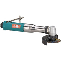 Dynabrade - 3" Wheel Diam, 18,000 RPM, Pneumatic Cutoff & Cutoff-Grinder Tool - Right Angle Handle, 1/4 NPT Inlet - Caliber Tooling