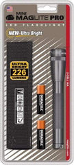 Mag-Lite - Clear LED Bulb, 272 Lumens, Mini Flashlight - Gray Aluminum Body, 2 AA Alkaline Batteries Included - Caliber Tooling