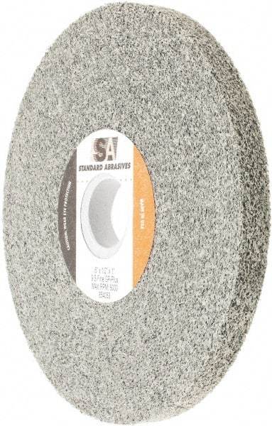 Standard Abrasives - 6" Diam, 1/2" Face Width, 1" Center Hole, Fine Grade, Silicon Carbide Deburring Wheel - Convolute, Density 9 Grade - Caliber Tooling