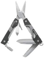 Gerber - 9 Piece, Scissors Multi-Tool Set - Black, 4" OAL, 2-13/32" Closed Length - Caliber Tooling