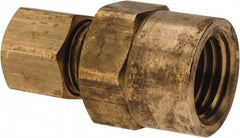 Parker - 1/4" OD, Brass Female Connector - 300 Max Working psi, -65 to 250°F, Comp x FNPT Ends - Caliber Tooling