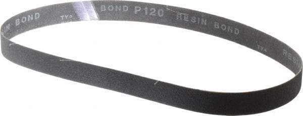 Made in USA - 1" Wide x 30" OAL, 120 Grit, Silicon Carbide Abrasive Belt - Silicon Carbide, Fine, Coated, X/Y Weighted Cloth Backing, Wet/Dry, Series S181 - Caliber Tooling