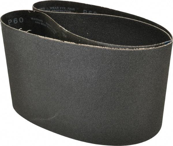 Made in USA - 6" Wide x 48" OAL, 60 Grit, Silicon Carbide Abrasive Belt - Silicon Carbide, Medium, Coated, X/Y Weighted Cloth Backing, Wet/Dry, Series S181 - Caliber Tooling