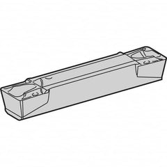 Kennametal - 0405A4G GUP Grade KCP10, 4.05mm Cutting Width Carbide Grooving Insert - 3.4mm Max Depth of Cut, Neutral, 0.8mm Corner Radius, TiAlN Finish - Caliber Tooling