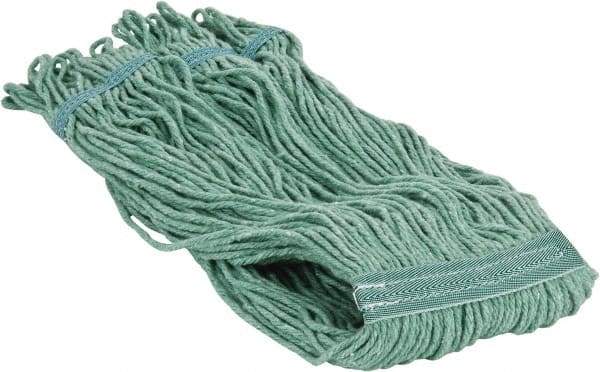 PRO-SOURCE - 5" Green Head Band, Large PET Loop End Mop Pad - 4 Ply, Quick Change Connection, Use for General Purpose - Caliber Tooling