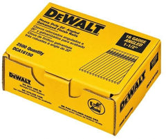 DeWALT - 16 Gauge 1-1/2" Long Finishing Nails for Power Nailers - Grade 2 Steel, Galvanized Finish, Angled Stick Collation - Caliber Tooling