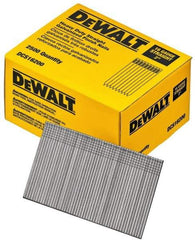 DeWALT - 16 Gauge 2" Long Finishing Nails for Power Nailers - Grade 2 Steel, Galvanized Finish, Straight Stick Collation - Caliber Tooling