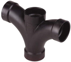 NIBCO - 2 x 1-1/2 x 1-1/2 x 1-1/2", ABS Drain, Waste & Vent Pipe Double Sanitary Tee - All Hub - Caliber Tooling