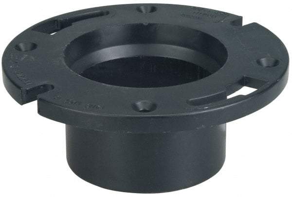 NIBCO - 4 x 3" Pipe, 5-3/8" OD, ABS Closet Flange - 180° Max Working Temp, FIPT End Connections - Caliber Tooling