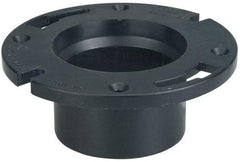 NIBCO - 4 x 3" Pipe, 5-3/8" OD, ABS Closet Flange - 180° Max Working Temp, FIPT End Connections - Caliber Tooling