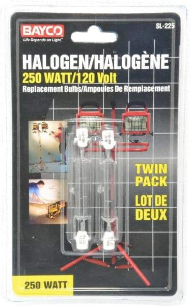 Bayco - 3 Inch Long, Portable Work Light Replacement Bulb - 250 Watt, 110/120 VAC, 120 V For Bayco Models: 1075 & 1082. - Caliber Tooling