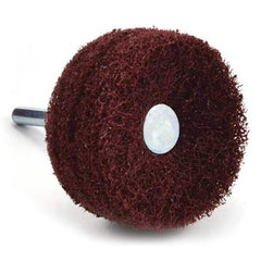 Superior Abrasives - Mounted Flap Wheels; Abrasive Type: Non-Woven ; Outside Diameter (Inch): 2-3/8 ; Face Width (Inch): 2 ; Abrasive Material: Non-Abrasive Fiber ; Grade: Very Fine ; Mounting Type: 1/4" Shank - Exact Industrial Supply