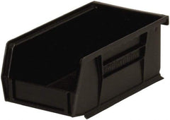 Akro-Mils - 10 Lb. Load Capacity, 7-3/8" Deep, Black Polymer Hopper Stacking Bin - 3" High x 4-1/8" Wide x 7-3/8" Long - Caliber Tooling