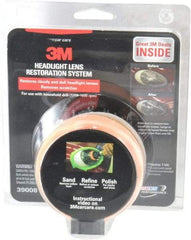 3M - 3 Piece Automotive Headlight Lens Restoration System Kit - Sanding Discs, Polishing Pad, Compound - Caliber Tooling