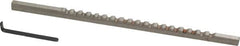 Value Collection - 3mm Keyway Width, Style A, Keyway Broach - High Speed Steel, Bright Finish, 1/8" Broach Body Width, 13/64" to 1-1/8" LOC, 5" OAL - Caliber Tooling