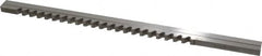 Value Collection - 8mm Keyway Width, Style C-1, Keyway Broach - High Speed Steel, Bright Finish, 3/8" Broach Body Width, 25/64" to 2-1/2" LOC, 11-3/4" OAL - Caliber Tooling