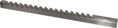 Value Collection - 12mm Keyway Width, Style D-1, Keyway Broach - High Speed Steel, Bright Finish, 9/16" Broach Body Width, 1" to 6" LOC, 13-7/8" OAL - Caliber Tooling